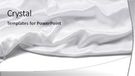 Presentation with silk - Amazing PPT theme having white silk macro close up backdrop and a light gray colored foreground