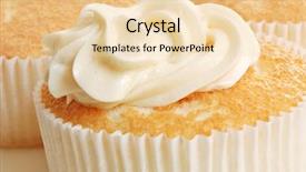  Presentation with simple food - Theme with white simple - freshly baked individual sized angel background and a lemonade colored foreground