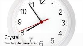  Presentation with clock face - Beautiful slides featuring white simple clock isolated backdrop and a white colored foreground