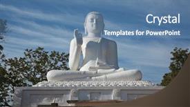  Presentation with sri lanka - Beautiful PPT theme featuring set of nine blank white picket placards attached to wooden stakes on an isolated background backdrop and a light gray colored foreground