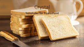  Presentation with bread - Presentation theme consisting of white-sliced-toast-bread and a  colored foreground