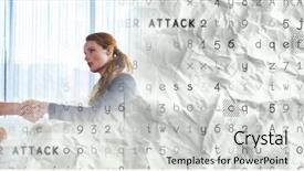  Presentation with matrix - Colorful slide deck enhanced with white smart tech transition backdrop and a light gray colored foreground