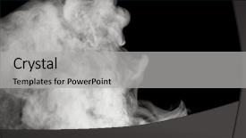  Presentation with steam - Audience pleasing presentation design consisting of white smoke - abstract steam background backdrop and a  colored foreground