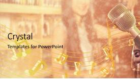  Presentation with big stars - Presentation design consisting of white snow and stars design background and a coral colored foreground