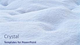  Presentation with white snow - Presentation design featuring white-snow-bank-winter-background background and a sky blue colored foreground