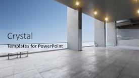  Presentation with white brick - PPT theme consisting of white-snow-mountains-from-empty background and a light blue colored foreground