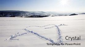  Presentation with white snow - Colorful slide deck enhanced with white snow with drown heart shape backdrop and a light gray colored foreground