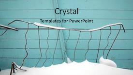  Presentation with scrap metal - Colorful slide deck enhanced with white snowdrift and scrap metal backdrop and a light blue colored foreground