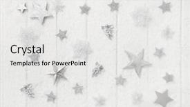  Presentation with snowflakes - Slide set with white snowy christmas background with stars and snowflakes on wood background and a white colored foreground