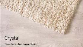  Presentation with carpet - PPT layouts enhanced with white soft carpet on wooden background and a lemonade colored foreground