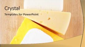  Presentation with yellow wood - Theme featuring white soft cheeses and yellow background and a  colored foreground