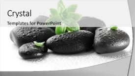  Presentation with green relaxation - Beautiful slides featuring white spa relaxation concept backdrop and a white colored foreground