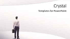  Presentation with space suit - Colorful theme enhanced with white space background with curve backdrop and a  colored foreground