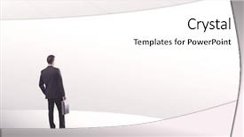  Presentation with space suit - Presentation design with white space background with curve background and a  colored foreground