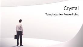  Presentation with space suit - Theme with white space background with curve background and a  colored foreground