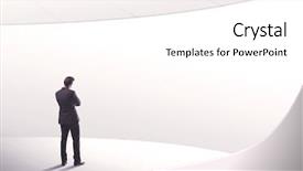  Presentation with space suit - Theme featuring white space background with curve background and a  colored foreground