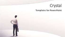  Presentation with space suit - Amazing slide set having white space background with curve backdrop and a  colored foreground