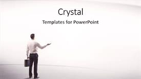  Presentation with space suit - Theme featuring white space background with lines background and a  colored foreground