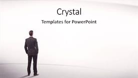  Presentation with space suit - Beautiful PPT theme featuring white space background with lines backdrop and a pink colored foreground