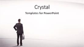  Presentation with space suit - Cool new slide deck with white space background with lines backdrop and a  colored foreground