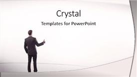  Presentation with space suit - Theme having white space background with lines background and a  colored foreground