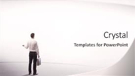  Presentation with space suit - Beautiful PPT theme featuring white space background with lines backdrop and a white colored foreground