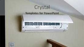  Presentation with conditioner - Colorful presentation enhanced with white-split-air-conditioner backdrop and a light gray colored foreground