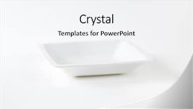  Presentation with square - Presentation theme consisting of white square bowl on white background and a sky blue colored foreground