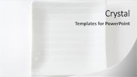  Presentation with white marble plate marble - Slides with white square plate on white background and a white colored foreground