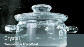  Presentation with steam - PPT theme with white-steam-ascends-from-glass background and a gray colored foreground