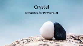  Presentation with abstract blue white - Colorful theme enhanced with white stones over blue backdrop and a light blue colored foreground