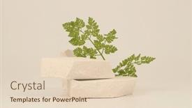  Presentation with stones - Slide set with white-stones-platform-podium background and a lemonade colored foreground