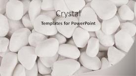  Presentation with rocks - Presentation design with white-stones-rocks-pile-background background and a light gray colored foreground