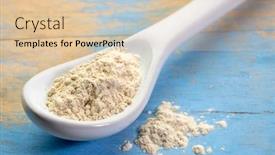  Presentation with ashwagandha - Slide set featuring roots - white stoneware teaspoon of ashwagandha background and a lemonade colored foreground