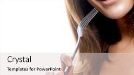  Presentation with fresh fruits salad on white - Cool new presentation theme with white studio shot eating salat backdrop and a  colored foreground