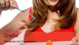  Presentation with food white - Colorful slide set enhanced with white studio shot eating salat backdrop and a red colored foreground