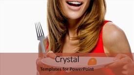  Presentation with ring food - Beautiful slides featuring white studio shot eating salat backdrop and a red colored foreground