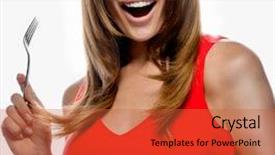  Presentation with ring food - Cool new slides with white studio shot eating salat backdrop and a red colored foreground