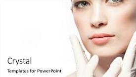  Presentation with tv show studio camera - Beautiful slides featuring white studio shot lips face backdrop and a white colored foreground