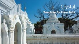  Presentation with caves - Theme featuring white-stupas-of-kuthodaw-pagoda background and a teal colored foreground