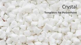  Presentation with sugar cubes - Audience pleasing presentation design consisting of white sugar cubes arranged backdrop and a light gray colored foreground