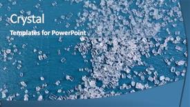 Presentation with crystal sugar - Colorful theme enhanced with white sugar granules on color backdrop and a teal colored foreground