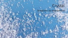  Presentation with flowers on white wooden - Cool new theme with white sugar granules on color backdrop and a light blue colored foreground