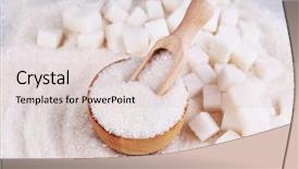  Presentation with sugar - PPT theme consisting of white sugar in light background background and a lemonade colored foreground