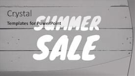  Presentation with wood panel - Amazing theme having white summer sale text against white wood panel backdrop and a light gray colored foreground