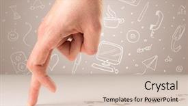  Presentation with fingers - Cool new presentation with white surface with bare footsteps backdrop and a lemonade colored foreground