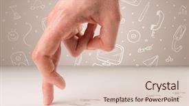  Presentation with earth surface uninhabited - PPT layouts consisting of white surface with bare footsteps background and a lemonade colored foreground