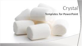  Presentation with sweet candy - Cool new PPT layouts with white-sweet-marshmallows-candy-isolated backdrop and a white colored foreground