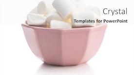  Presentation with sweet candy - Colorful slide deck enhanced with white-sweet-marshmallows-candy backdrop and a white colored foreground