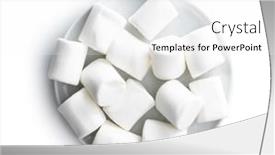  Presentation with sweet candy - Presentation design consisting of white-sweet-marshmallows-candy background and a white colored foreground